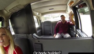 Bigtitted cabbie assfucked on car backseat
