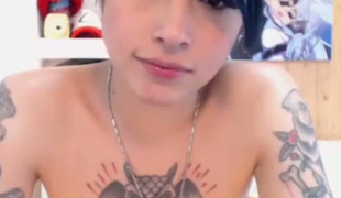 This horny tattooed web camera model is the only one who can turn me on