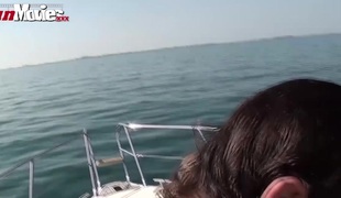 Fat Granny Banged on the boat
